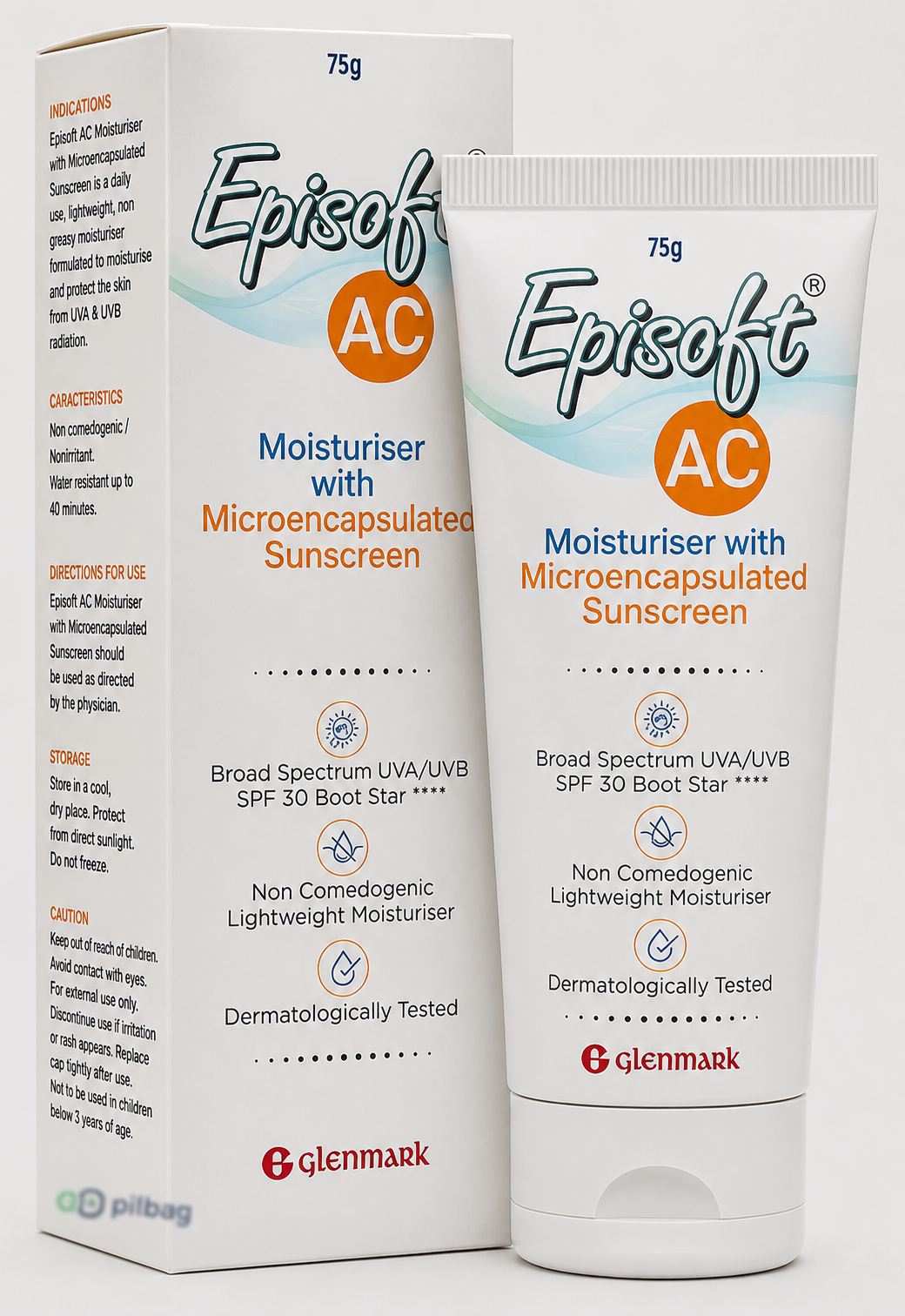 Episoft AC Moisturiser with Microencapsulated Sunscreen SPF 30